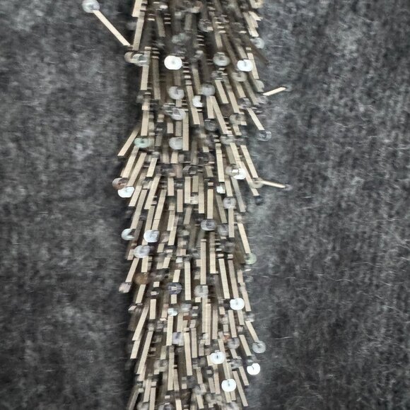 H&M EditionMerino Wool Gray Beaded Midi Skirt XL - Picture 5 of 6